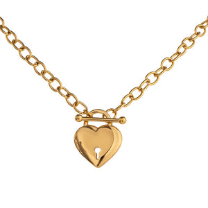 Open image in slideshow, HEART LOCK NECKLACE
